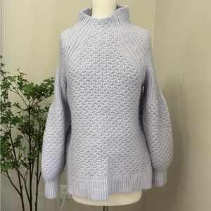 NWOT Anthropologie Pale Lilac Mock Neck Sweater